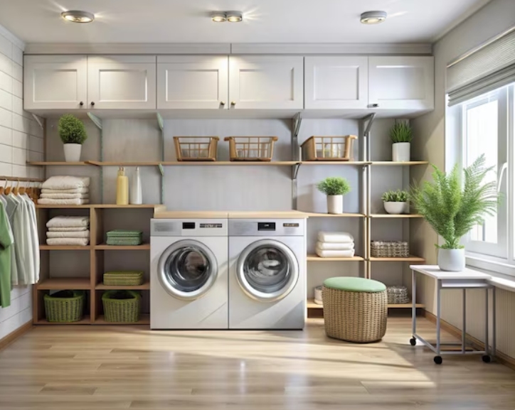 Storage Functions in Laundry Room