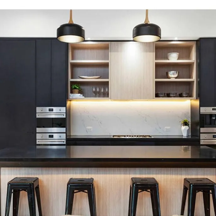 black kitchen cabinets