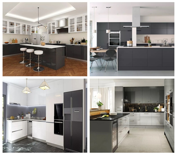 grey kitchen cupboards