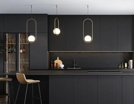 How to Style a Modern Yet Cozy Kitchen with Black Painted Cabinets