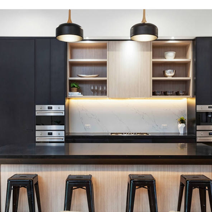 black matte kitchen cabinets