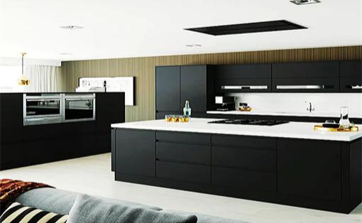matte black cabinets
