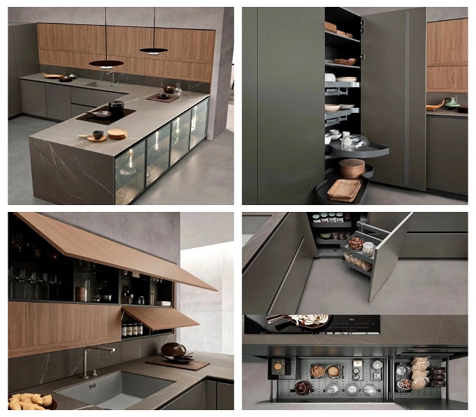 grey kitchen cabinetry