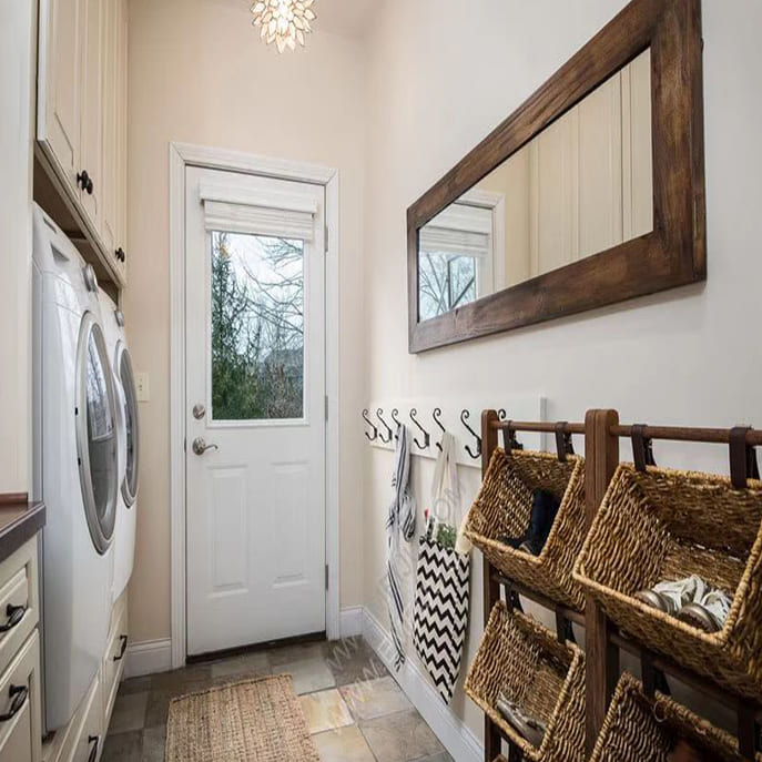 farmhouse laundry room cabinets