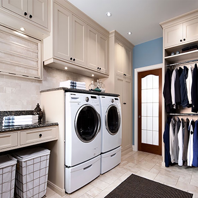 depth of laundry cabinets